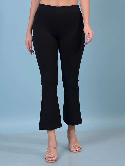 women solid mid rise bootcut jegging - 21933982 - Very Small Image - 1