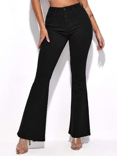 women solid high rise bootcut jean - 21936880 - Very Small Image - 1