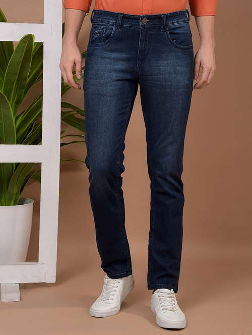 men washed mid rise full length jeans - 21941069 - Very Small Image - 1