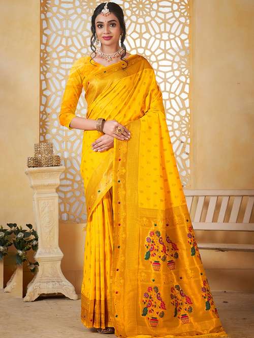 women self design paithani saree with blouse - 21960423 - Very Small Image - 1