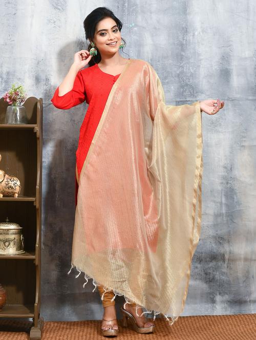 women gold solid dupatta - 21965830 - Very Small Image - 1