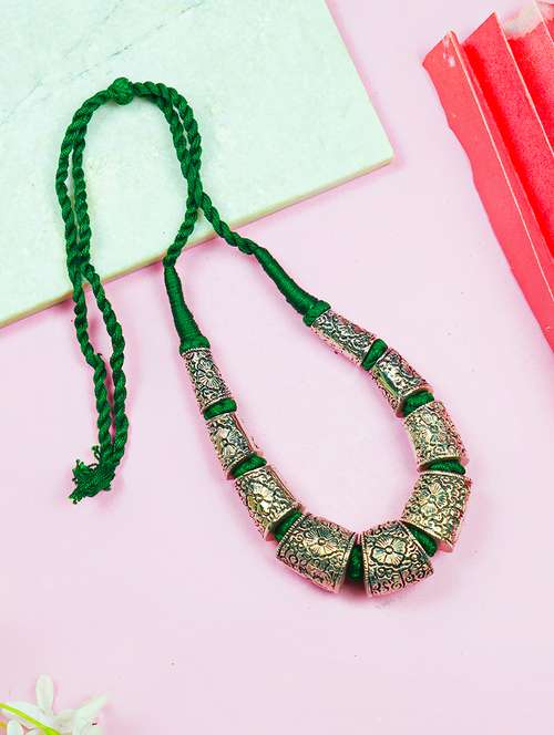 ethnic tribal handmade resin beaded fashion necklace - 21982868 - Very Small Image - 1