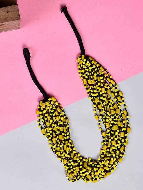ethnic tribal handmade resin beaded fashion necklace - 21982922 - Very Small Image - 1