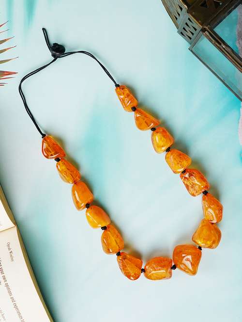 ethnic tribal handmade resin beaded fashion necklace - 21982925 - Very Small Image - 1