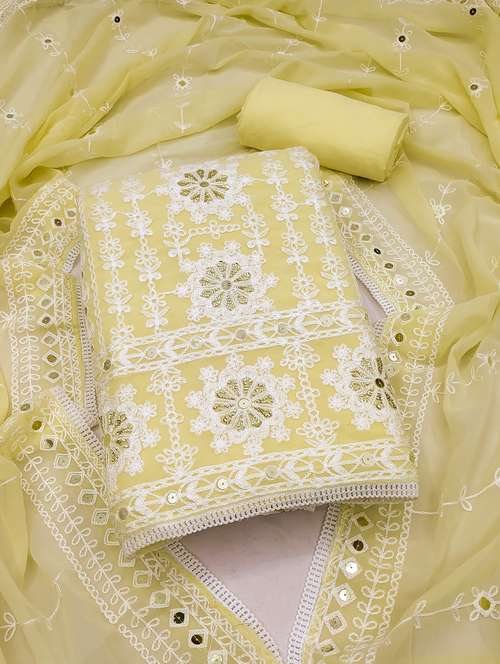 women embroidered unstitched suit set - 21993878 - Very Small Image - 1