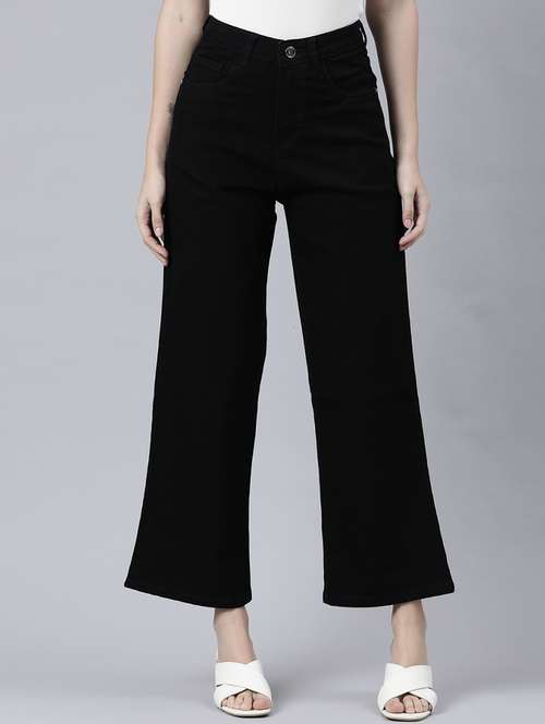 women solid high rise bootcut jean - 21997126 - Very Small Image - 1
