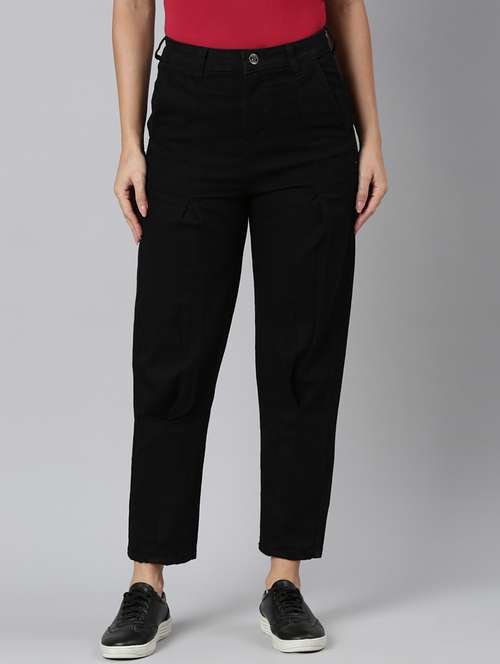women solid mid rise mom fit jean - 22001874 - Very Small Image - 1