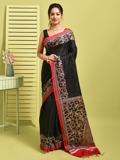 women printed casual wear saree with blouse - 22014435 - Very Small Image - 1