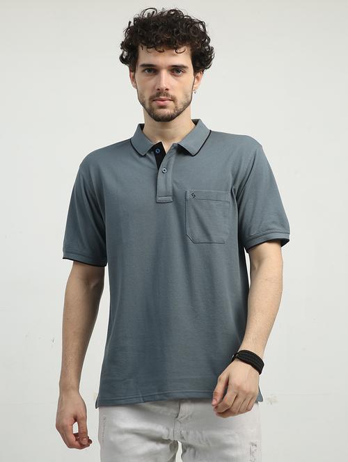 men solid short sleeve regular fit polo t-shirt - 22020112 - Very Small Image - 1