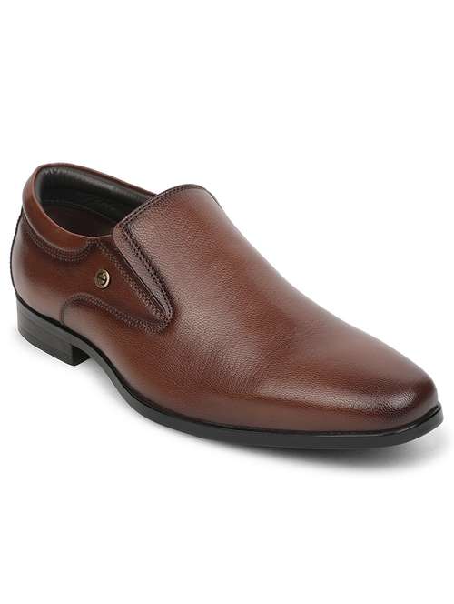 men solid slip on formal shoes - 22029101 - Very Small Image - 1