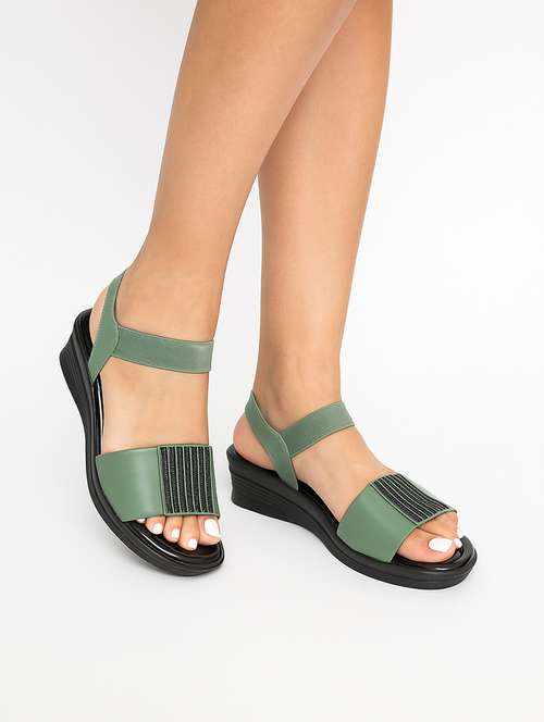 women solid back strap wedges - 22029519 - Very Small Image - 1
