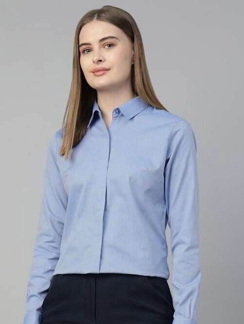 women collared long sleeve regular fit shirt - 22038790 - Very Small Image - 1