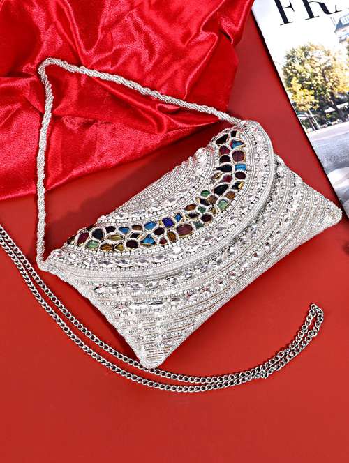 women embellished clutch - 22041163 - Very Small Image - 1