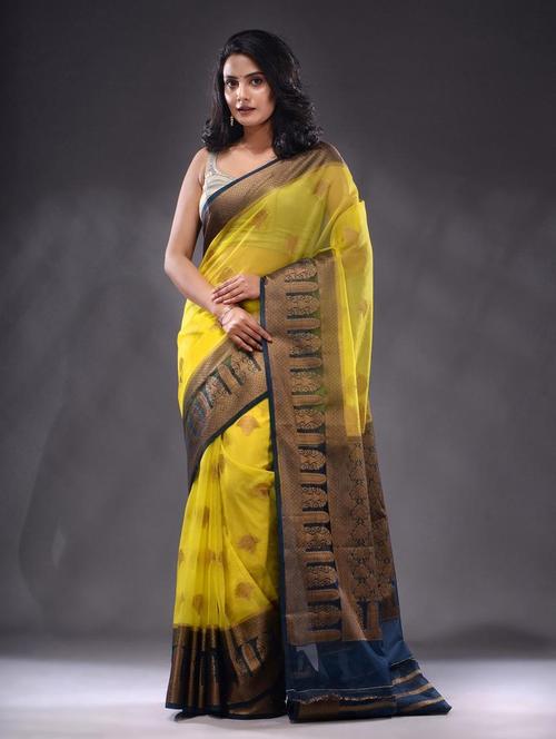 women self design bordered saree with blouse - 22044103 - Very Small Image - 1