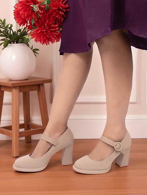 khaki synthetic ankle strap sandals - 22051989 - Very Small Image - 1