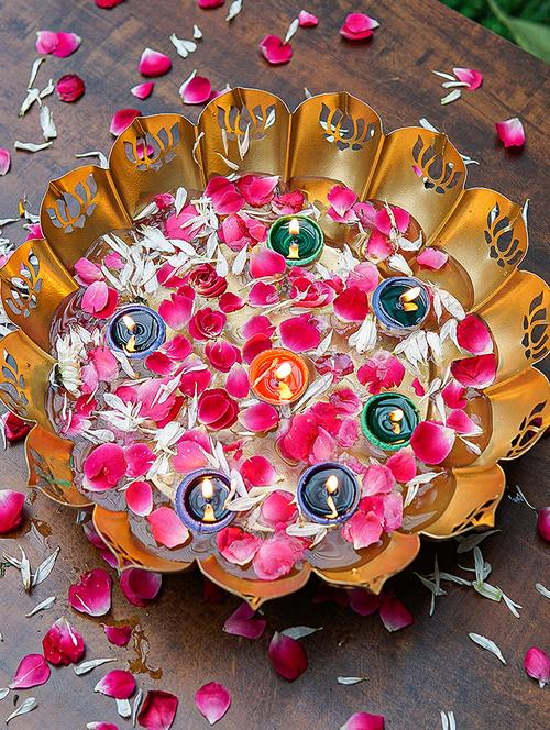 lotus shape decorative urli for home decor - 22065703 - Very Small Image - 1