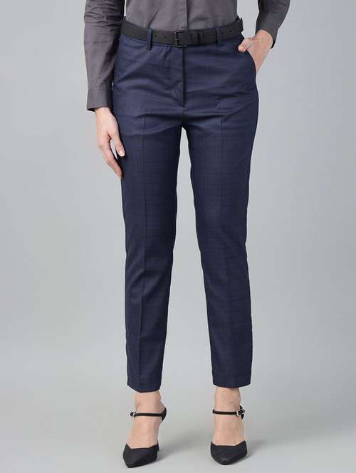 blue viscose trousers - 22069328 - Very Small Image - 1