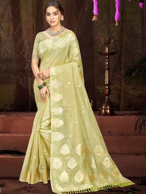 women self design chanderi saree with blouse - 22082417 - Very Small Image - 1