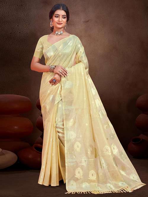 women self design chanderi saree with blouse - 22082425 - Very Small Image - 1