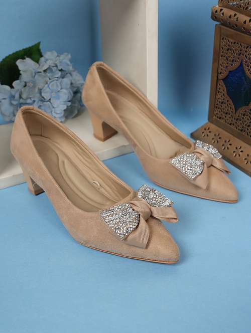 women beige slip on pump - 22084671 - Very Small Image - 1