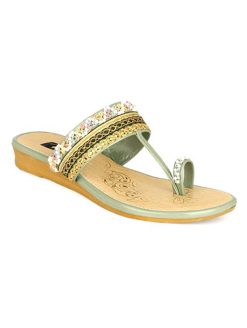 women one toe slip on flat sandals - 22085258 - Very Small Image - 1