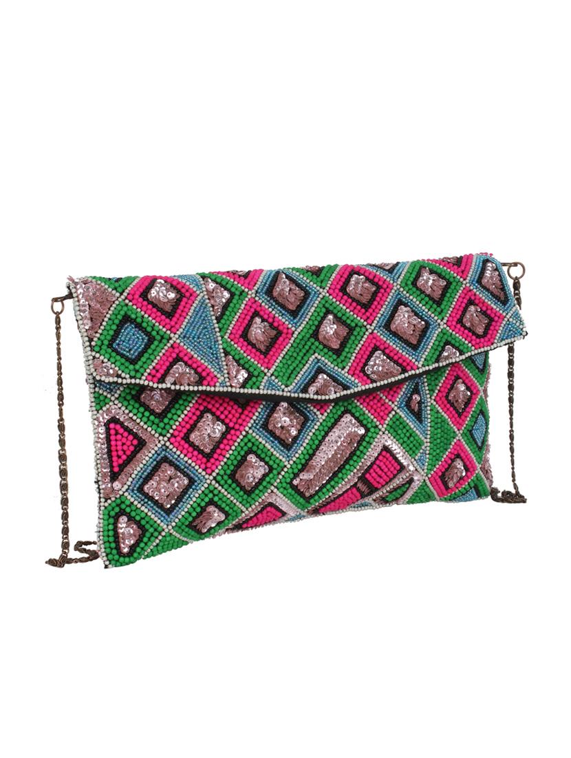 multi-colored bead clutch - 10008125 - Zoom Image - 4