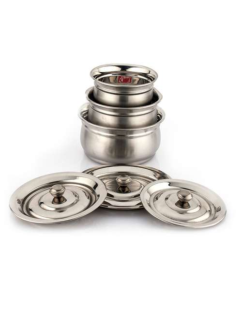 baby handi with lid matt finish cook n serve set of 6 pc - 10605973 - Very Small Image - 1