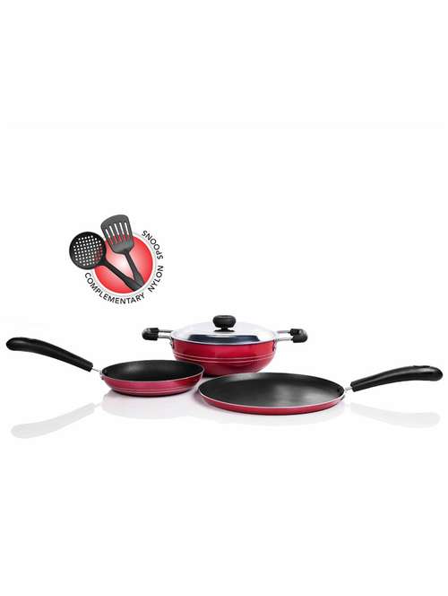 sumeet nonstick superb six cookware set of four pieces - 10648253 - Very Small Image - 1