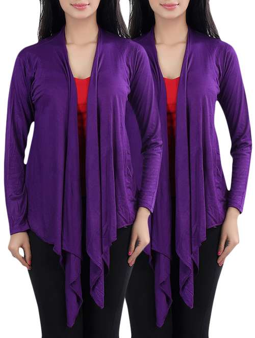 purple viscose shrug - 11018143 - Very Small Image - 1