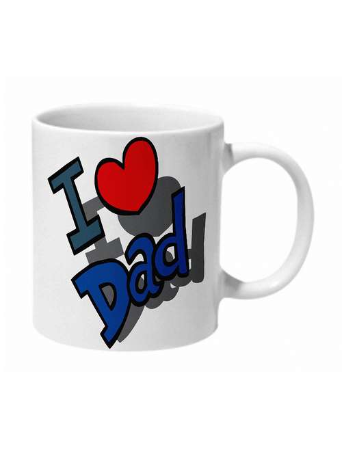 white i love dad ceramic mug - 11280509 - Very Small Image - 1