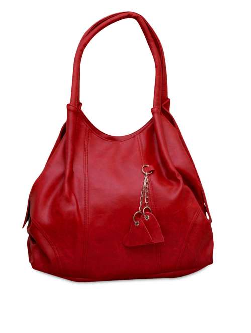 red leatherette handbag with keyring - 1138164 - Very Small Image - 1