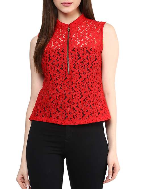 women's straight round neck top - 11455571 - Very Small Image - 1