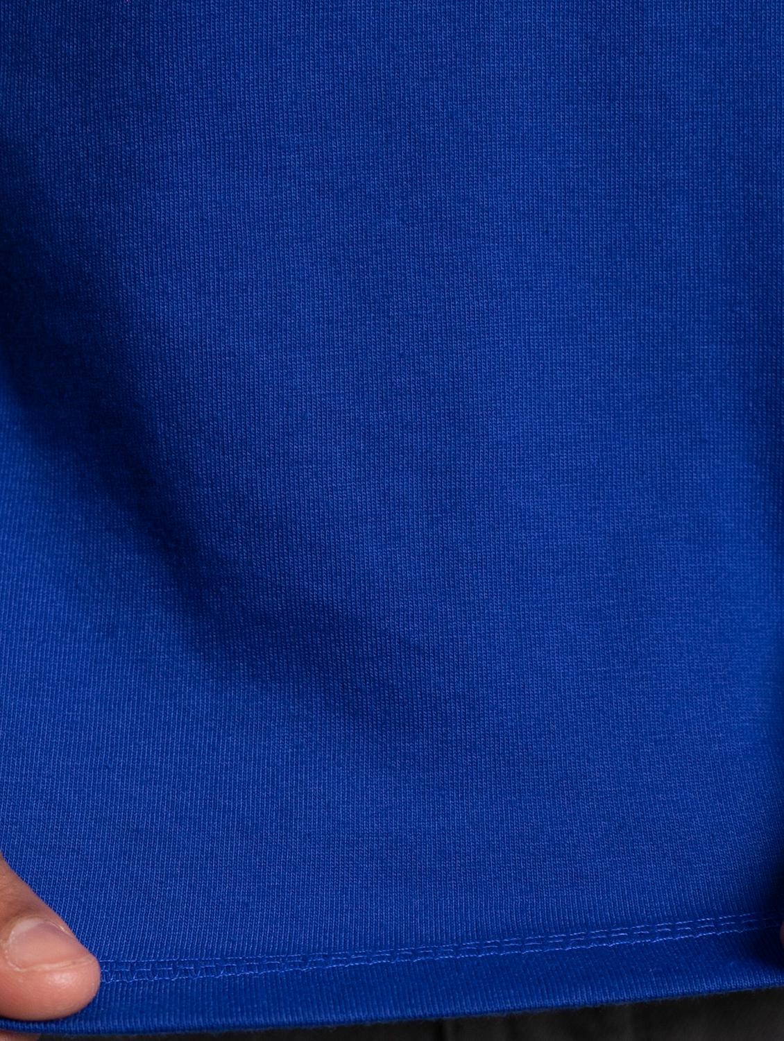 men's plain royal blue henley neck t-shirt - 11789193 - Standard Image - 5