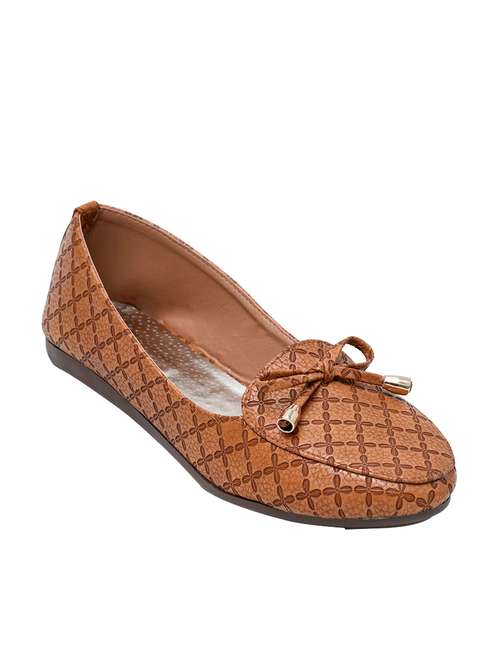 brown faux leather moccasin ballerina - 12165579 - Very Small Image - 1