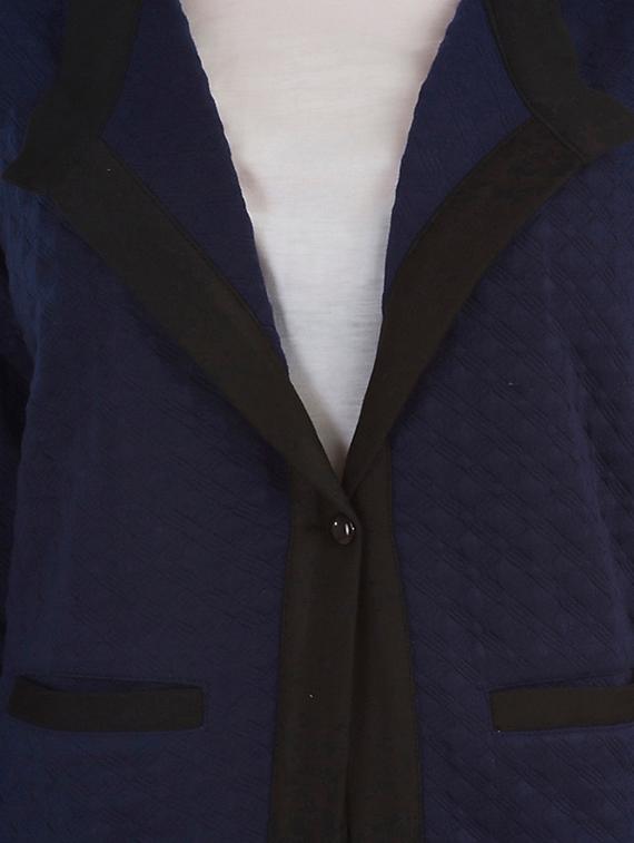 navy blue quilted blazer - 12405994 - Zoom Image - 3