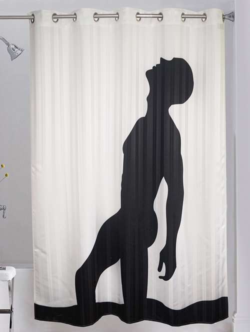 lushomes digitally printed man shower curtain with 10 eyelets - 12555254 - Very Small Image - 1