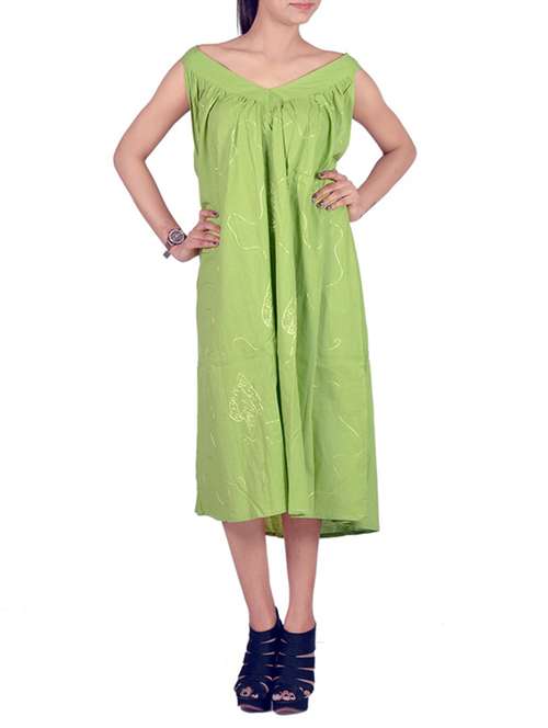 green cotton dress - 12564531 - Very Small Image - 1