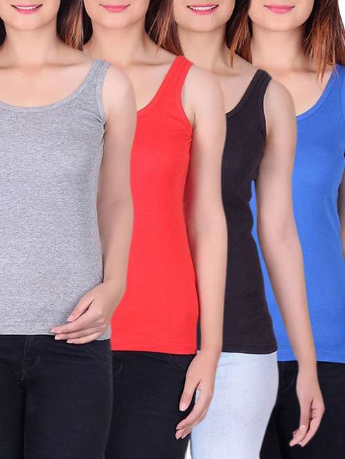 women's solid tank tee - 12580657 - Very Small Image - 1