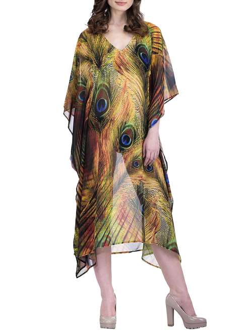 multi colored polyester kaftan - 12755850 - Very Small Image - 1