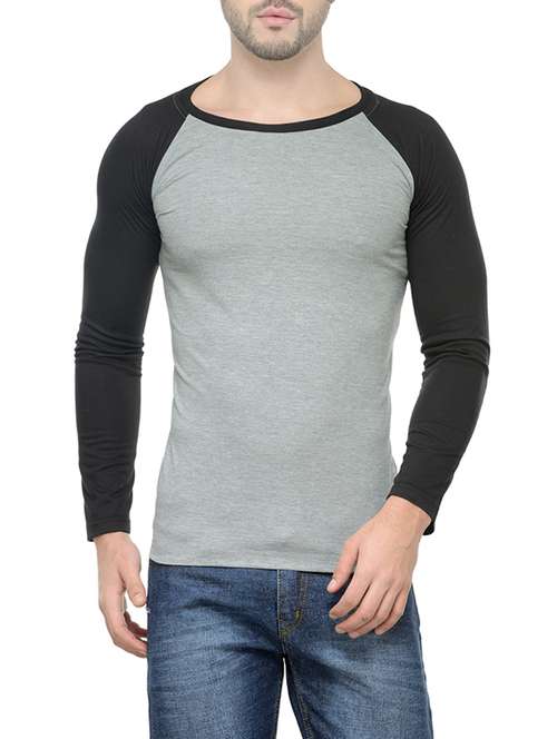grey cotton raglan t-shirt - 12917528 - Very Small Image - 1