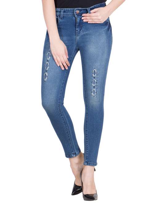 blue cotton slim fit  jean - 12970653 - Very Small Image - 1