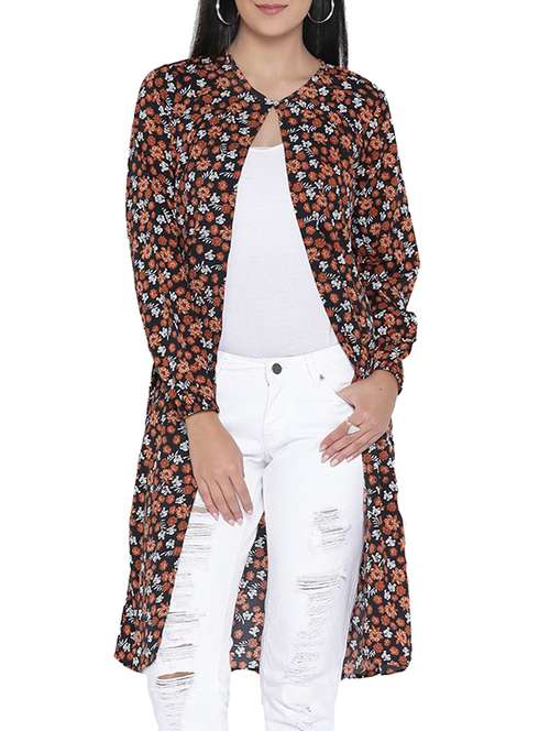 black floral printed shrug - 13151482 - Very Small Image - 1