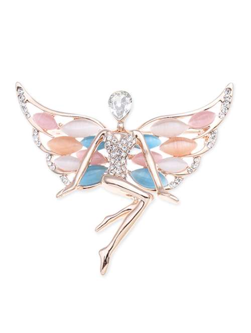 multicolored embellished stone brooch - 1322661 - Very Small Image - 1