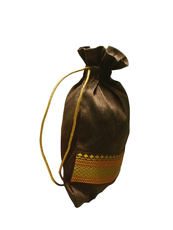 orange silk potli - 13679903 - Standard Image - 8