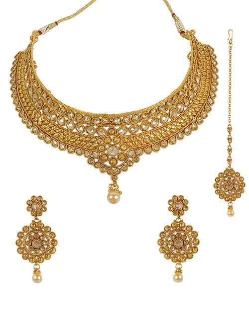 gold metal  necklace - 13870104 - Very Small Image - 1