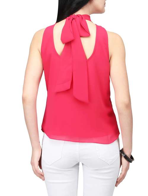 tie back pleat detail top - 14005683 - Very Small Image - 1