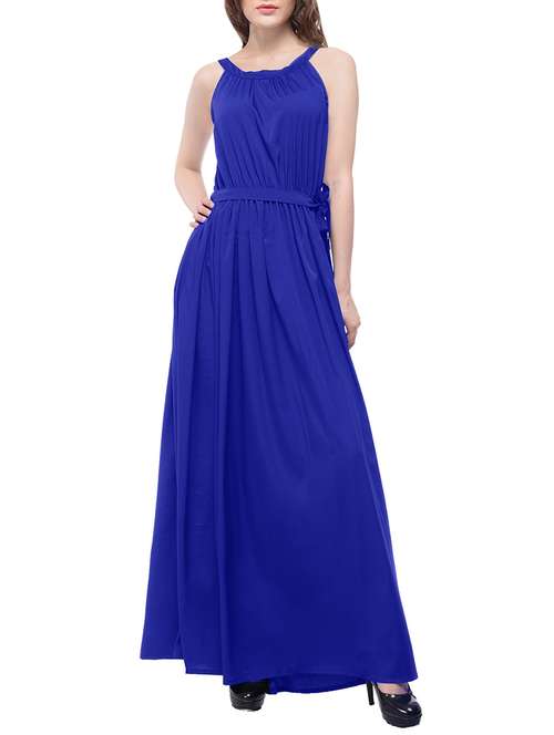 halter neck gathered dress - 14044228 - Very Small Image - 1