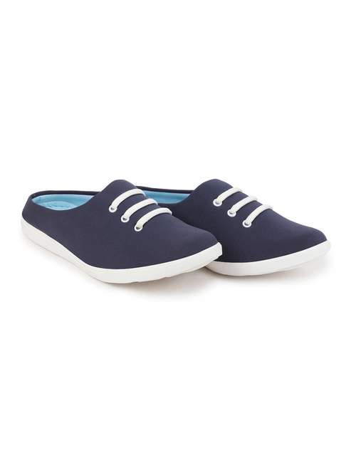 navy canvas slip on mule - 14127853 - Very Small Image - 1