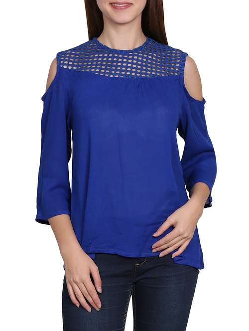 women's straight crew neck top - 14161949 - Very Small Image - 1