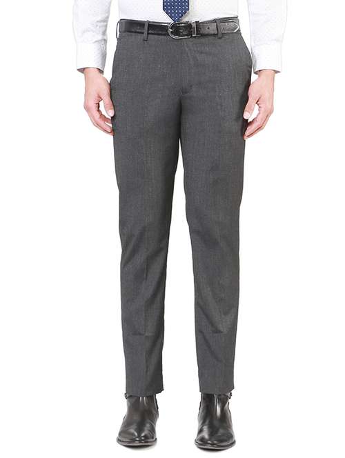 grey polyester blend formal trouser - 14188484 - Very Small Image - 1